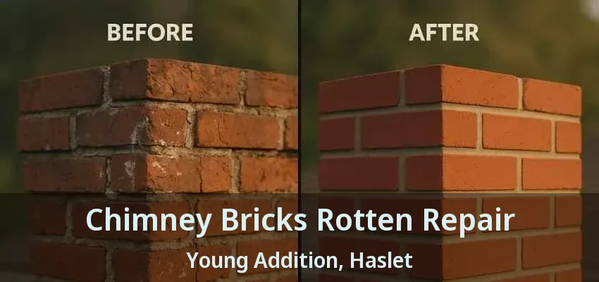 Chimney Bricks Rotten Repair Young Addition, Haslet - TX