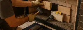 Cracked Fireplace Bricks Repair Meadows The Haslet, Haslet